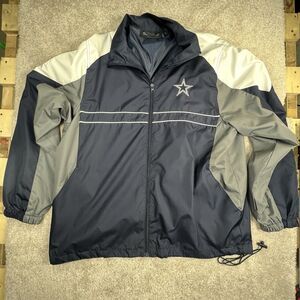 Vtg NFL Dallas Cowboys Windbreaker SI‎ Dunbrooke Football Men's Size Large